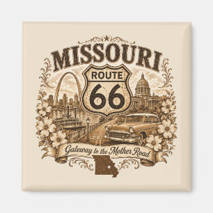 Missouri Route 66 Gateway Fridge Keepsake Magnet