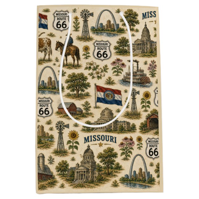 Missouri Route 66 Gift Gateway Medium Gift Bag (Front)