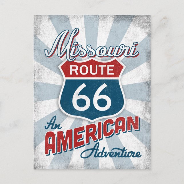 Missouri Route 66 Vintage America Postcard (Front)