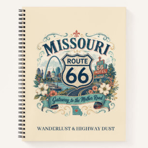 Missouri Route 66 Wanderlust Travel Notes Notebook