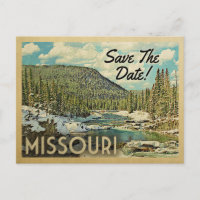 Missouri Save The Date Mountains River Snow