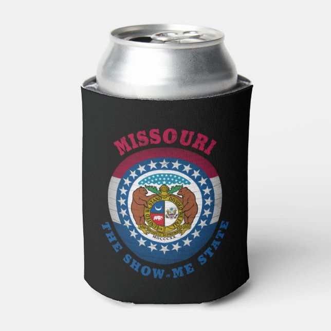 MISSOURI SHOW-ME STATE FLAG  CAN COOLER (Can Front)
