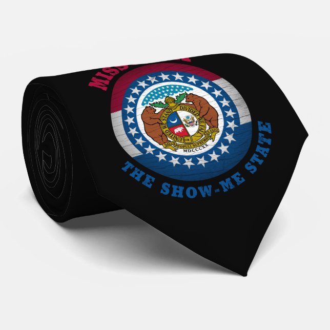 MISSOURI SHOW-ME STATE FLAG TIE (Rolled)