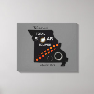 Missouri Solar Eclipse Canvas Print