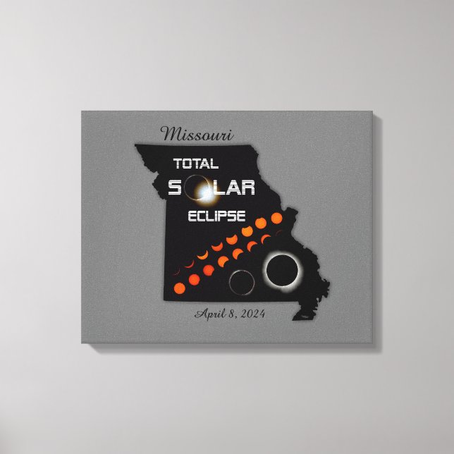 Missouri Solar Eclipse Canvas Print (Front)
