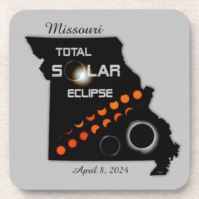 Missouri Solar Eclipse Coaster Set Of 6 (Front)