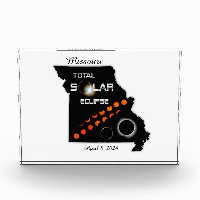 Missouri Solar Eclipse Photo Block (Front)