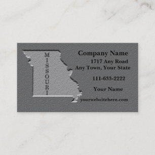Missouri State Business card carved stone look