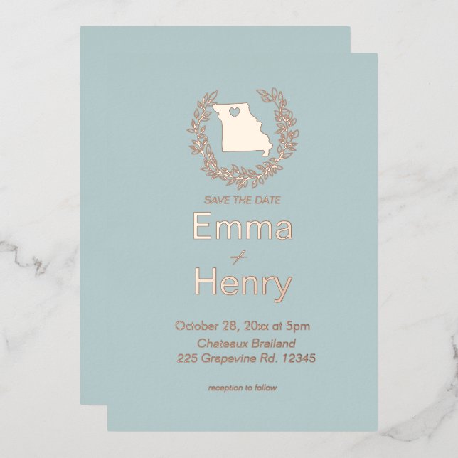 Missouri State Destination Wedding  (Front/Back)