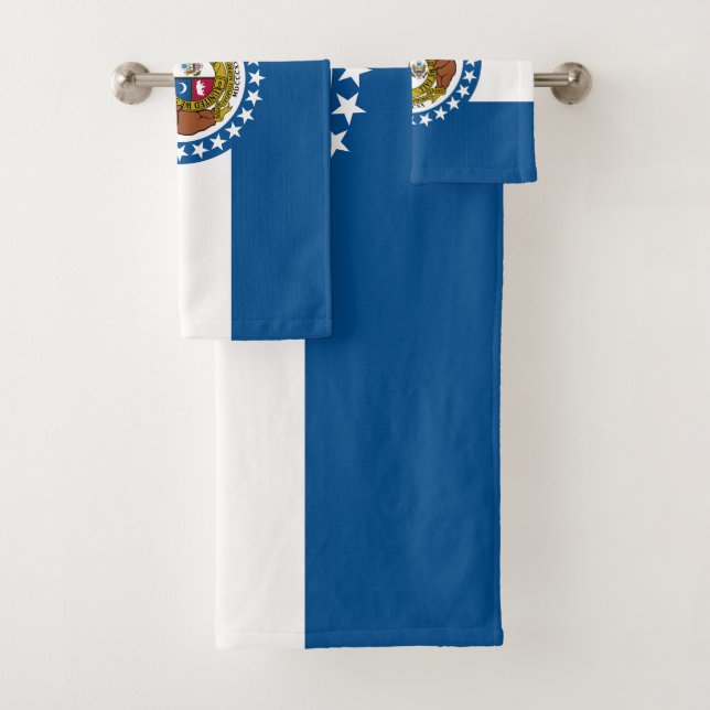 Missouri State Flag Bath Towel Set (Insitu)
