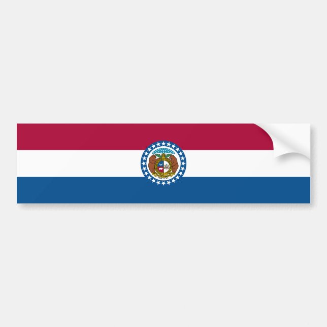 Missouri State Flag Bumper Sticker (Front)