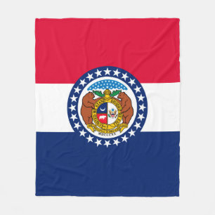 Missouri State Flag Design Fleece Blanket