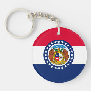 Missouri State Flag Design Key Ring