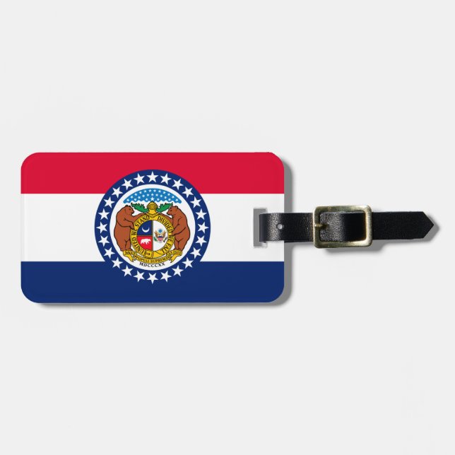 Missouri State Flag Design Luggage Tag (Front Horizontal)