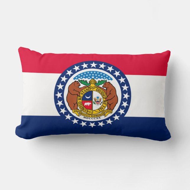 Missouri State Flag Design Lumbar Cushion (Front)