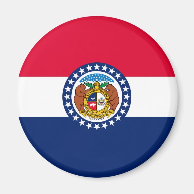 Missouri State Flag Design Magnet (Front)