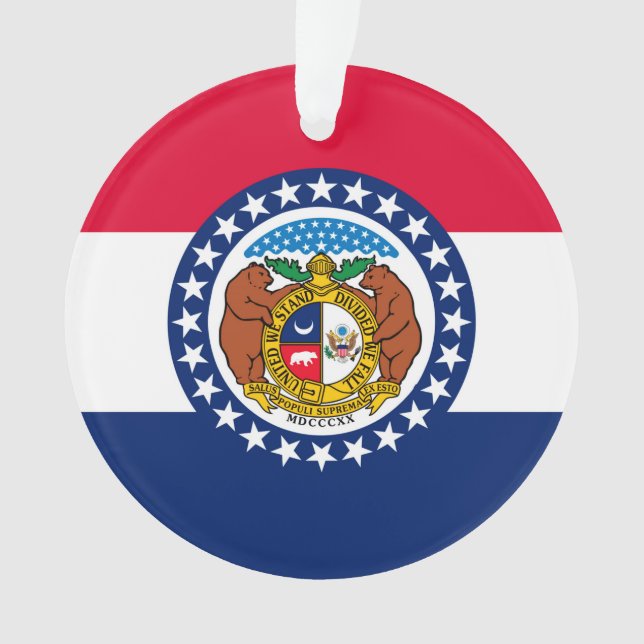 Missouri State Flag Design Ornament (Front)
