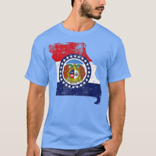 Missouri State Flag Faded Flag of Missouri T-Shirt
