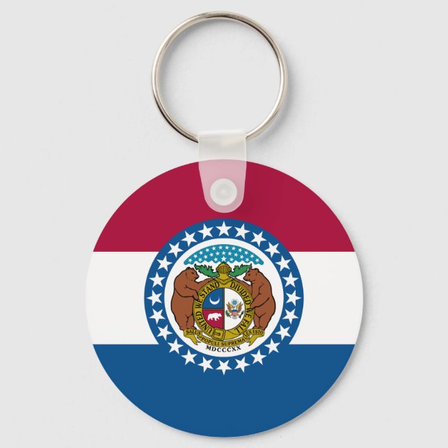 Missouri State Flag Key Ring (Front)