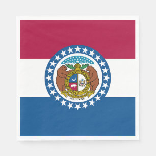 Missouri State Flag Napkin