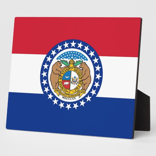 Missouri State Flag Plaque (Side)
