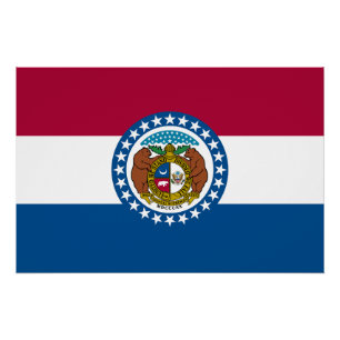 Missouri State Flag Poster
