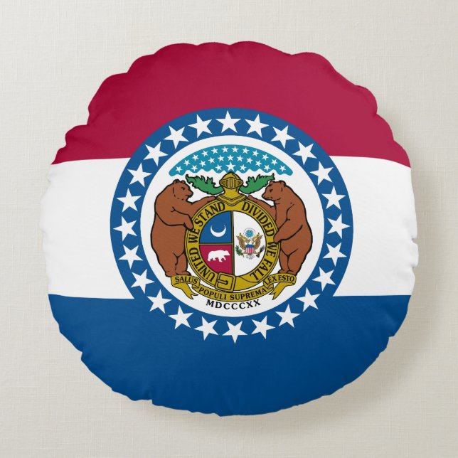 Missouri State Flag Round Cushion (Front)