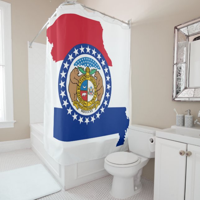 Missouri State Flag Shower Curtain (In Situ)