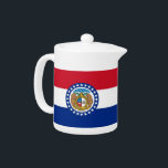 Missouri State Flag Teapot<br><div class="desc">Elevate your tea experience with our exclusive teapot featuring the flag of Missouri! Crafted with both functionality and elegance in mind, this teapot is more than just a kitchen accessory; it’s a celebration of Missouri’s rich heritage and cultural pride. The teapot prominently displays the iconic Missouri state flag, making it...</div>