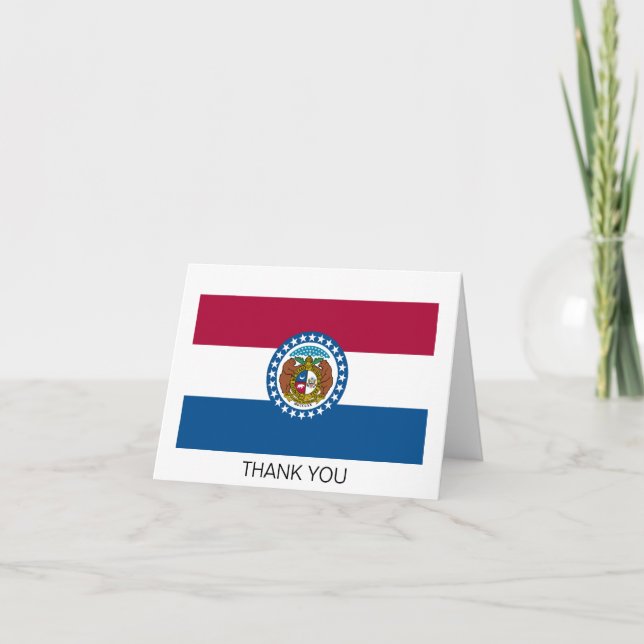 Missouri State Flag Thank You Card (Front)