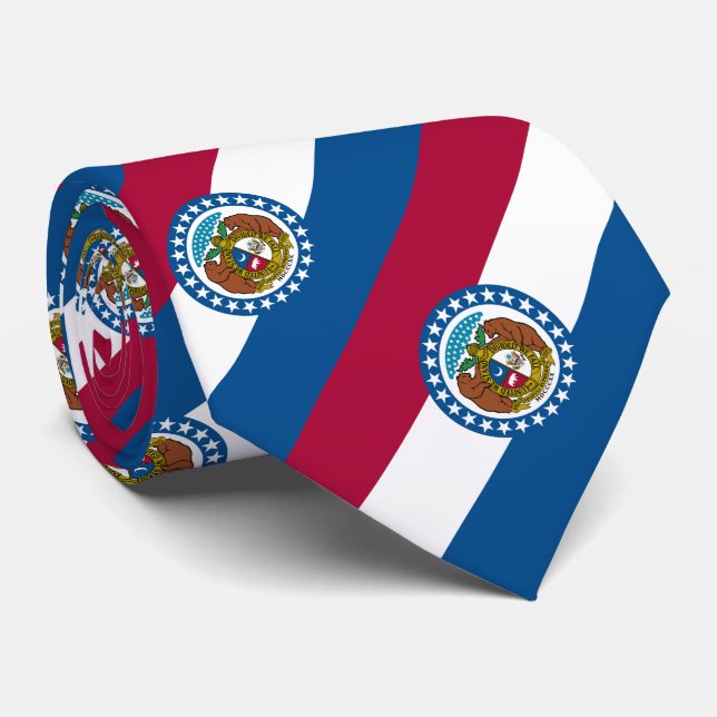 Missouri State Flag Tie (Rolled)