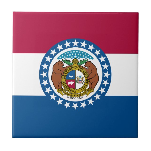Missouri State Flag Tile (Front)