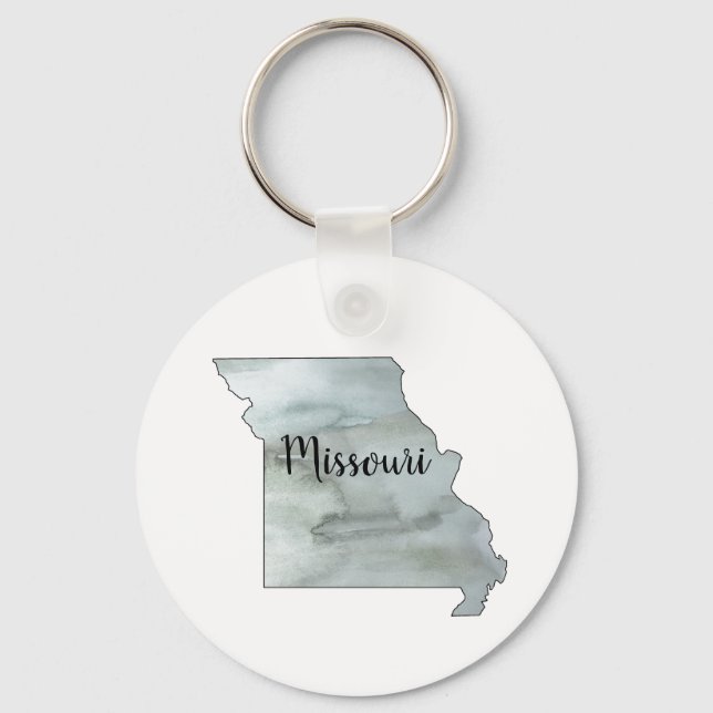Missouri State Illustration Art Key Ring (Front)