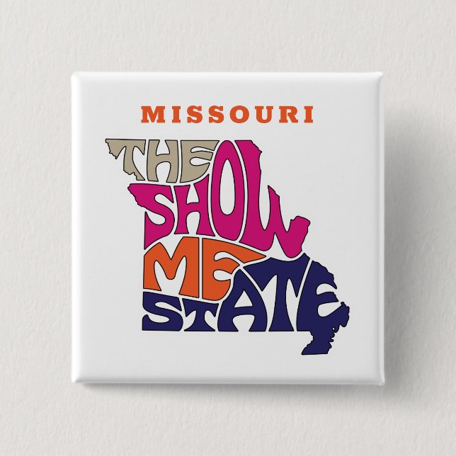 Missouri State Nickname Word Art 15 Cm Square Badge (Front)
