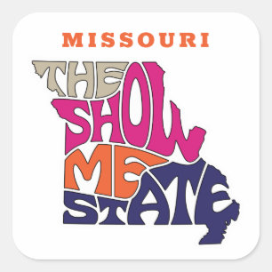 Missouri State Nickname Word Art Square Sticker