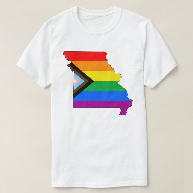 Missouri State Pride LGBTQ Progress Pride T-Shirt (Design Front)