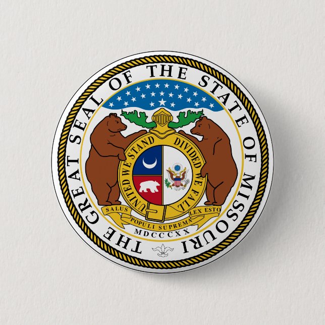 Missouri State Seal 6 Cm Round Badge (Front)