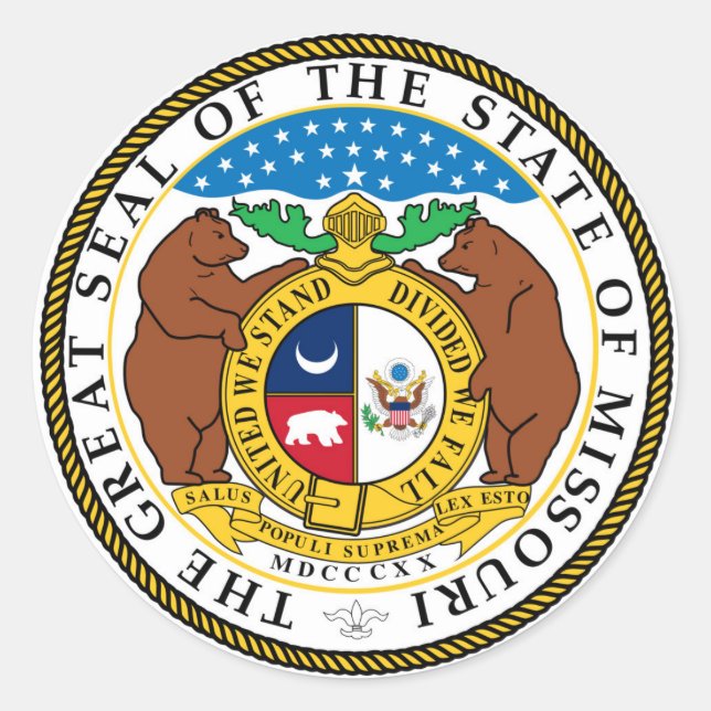 Missouri state seal america republic symbol flag (Front)