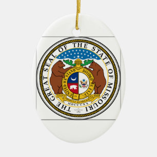 Missouri State Seal Ceramic Tree Decoration