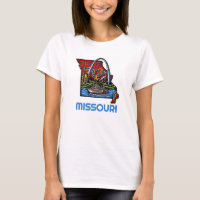 Missouri State Tattoo Style Gateway Arch Riverboat