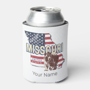 Missouri State United States Retro Map Vintage USA Can Cooler