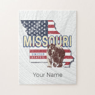 Missouri State United States Retro Map Vintage USA Jigsaw Puzzle