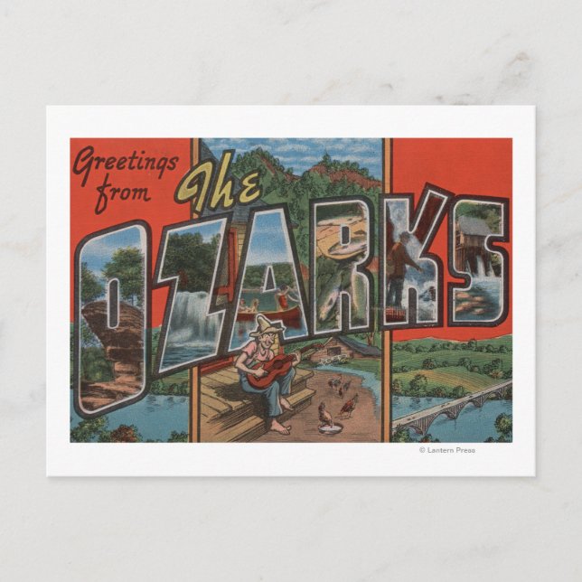 Missouri - The Ozarks - Large Letter Scenes Postcard (Front)
