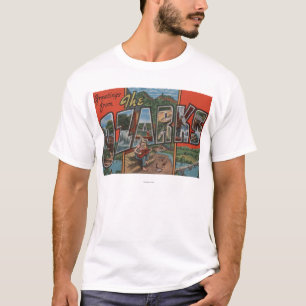 Missouri - The Ozarks - Large Letter Scenes T-Shirt
