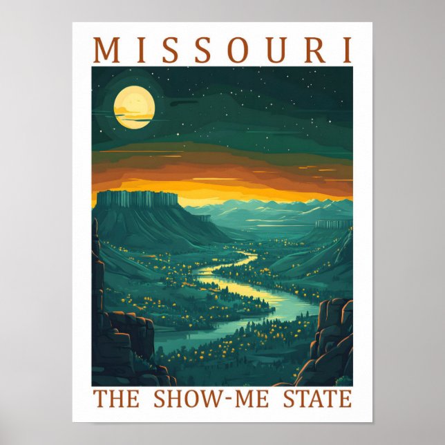 Missouri the Show Me State USA Travel Place Poster (Front)