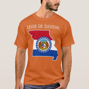 Missouri This Is Home with State Outline and Misso T-Shirt