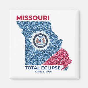 Missouri Total Eclipse Square Magnet