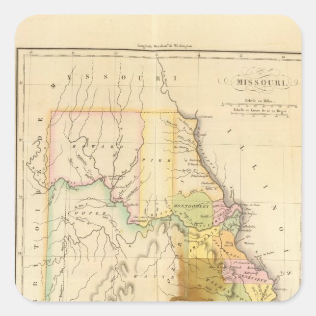 Missouri US Square Sticker (Front)