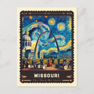 Missouri   Vincent Van Gogh Inspired Postcard