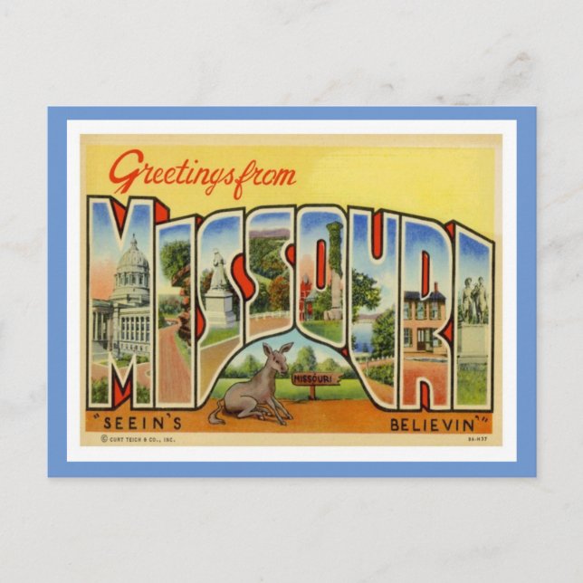 Missouri Vintage Postcard (Front)